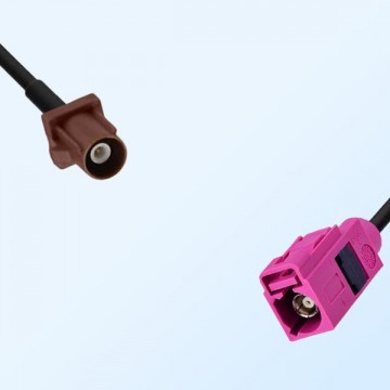 Fakra H 4003 Violet Female - Fakra F 8011 Brown Male Cable Assemblies