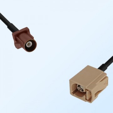 Fakra I 1001 Beige Female - Fakra F 8011 Brown Male Cable Assemblies