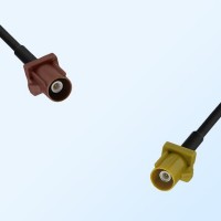 Fakra K 1027 Curry Male - Fakra F 8011 Brown Male Cable Assemblies