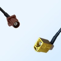 Fakra K 1027 Curry Female R/A Fakra F 8011 Brown Male Cable Assemblies