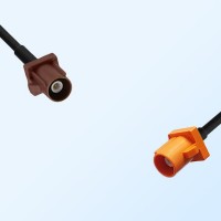 Fakra M 2003 Pastel Orange Male Fakra F 8011 Brown Male Cable Assembly