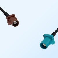 Fakra Z 5021 Water Blue Male Fakra F 8011 Brown Male Cable Assemblies