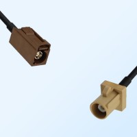 Fakra I 1001 Beige Male - Fakra F 8011 Brown Female Cable Assemblies