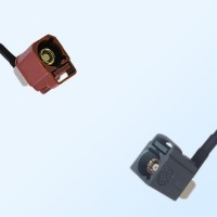 Fakra G 7031 Grey Female R/A Fakra F 8011 Brown Female R/A Cable