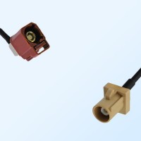 Fakra I 1001 Beige Male Fakra F 8011 Brown Female R/A Cable Assemblies