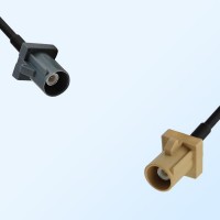 Fakra I 1001 Beige Male - Fakra G 7031 Grey Male Cable Assemblies