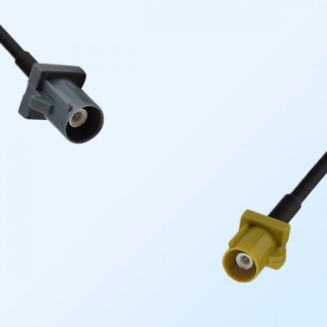 Fakra K 1027 Curry Male - Fakra G 7031 Grey Male Cable Assemblies