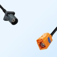 Fakra M 2003 Pastel Orange Female Fakra G 7031 Grey Male Cable