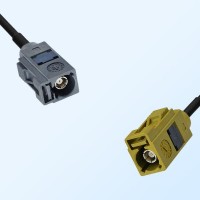 Fakra K 1027 Curry Female - Fakra G 7031 Grey Female Cable Assemblies