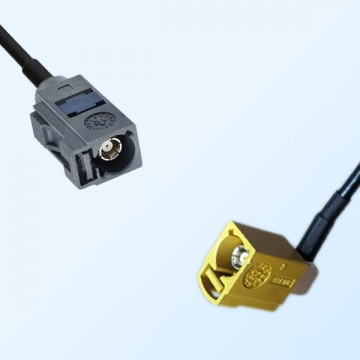 Fakra K 1027 Curry Female R/A Fakra G 7031 Grey Female Cable Assembly