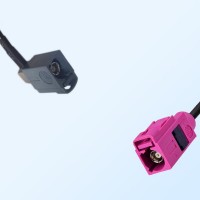 Fakra H 4003 Violet Female Fakra G 7031 Grey Female R/A Cable Assembly