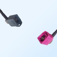 Fakra H 4003 Violet Female R/A Fakra G 7031 Grey Female R/A Cable