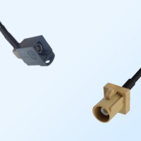 Fakra I 1001 Beige Male Fakra G 7031 Grey Female R/A Cable Assemblies
