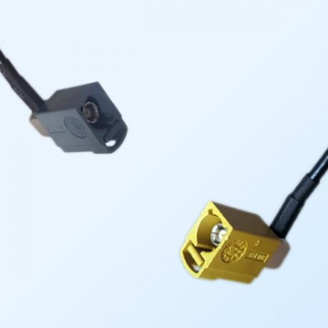 Fakra K 1027 Curry Female R/A Fakra G 7031 Grey Female R/A Cable