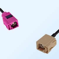 Fakra I 1001 Beige Female Fakra H 4003 Violet Female Cable Assemblies