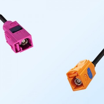 Fakra M 2003 Pastel Orange Female Fakra H 4003 Violet Female Cable