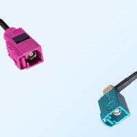 Fakra Z Water Blue Female R/A Fakra H 4003 Violet Female Cable