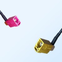 Fakra K 1027 Curry Female R/A Fakra H 4003 Violet Female R/A Cable