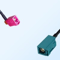 Fakra Z Water Blue Female Fakra H 4003 Violet Female R/A Cable
