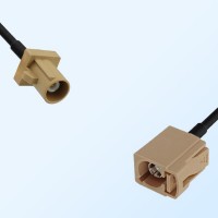 Fakra I 1001 Beige Female - Fakra I 1001 Beige Male Cable Assemblies