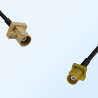Fakra K 1027 Curry Male - Fakra I 1001 Beige Male Cable Assemblies