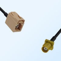 Fakra K 1027 Curry Male - Fakra I 1001 Beige Female Cable Assemblies