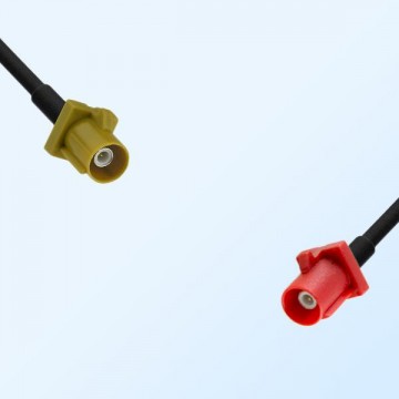 Fakra L 3002 Carmin Red Male Fakra K 1027 Curry Male Cable Assemblies