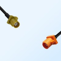 Fakra M 2003 Pastel Orange Male Fakra K 1027 Curry Male Cable Assembly