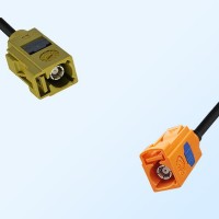 Fakra M 2003 Pastel Orange Female Fakra K 1027 Curry Female Cable