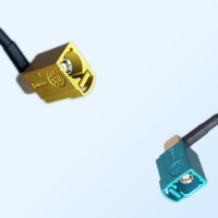 Fakra Z Water Blue Female R/A Fakra K 1027 Curry Female R/A Cable