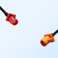Fakra M 2003 Pastel Orange Male Fakra L 3002 Carmin Red Male Cable