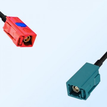 Fakra L 3002 Carmin Red Female Fakra Z Water Blue Female Cable