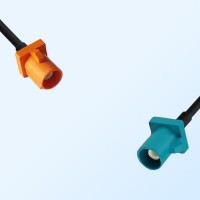 Fakra M 2003 Pastel Orange Male Fakra Z Water Blue Male Cable Assembly