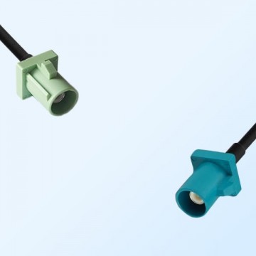 Fakra N 6019 Pastel Green Male Fakra Z Water Blue Male Cable Assembly