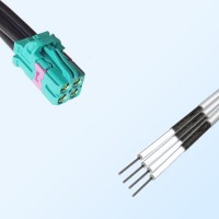 TE Compatible Mini Fakra Z Female to 4x Open-end Cable Assembly