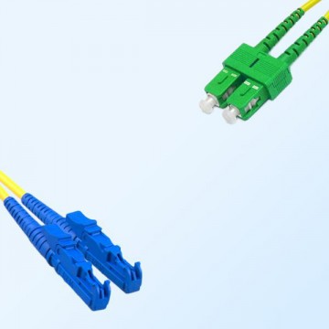 SC/APC E2000 Duplex Jumper Cable OS2 9/125 Singlemode
