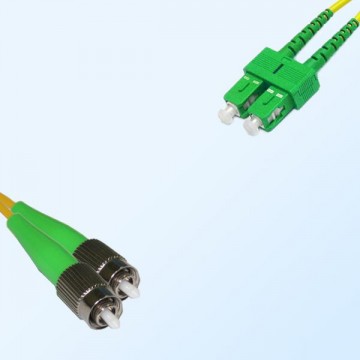 SC/APC FC/APC Duplex Jumper Cable OS2 9/125 Singlemode