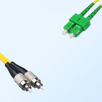 SC/APC FC Duplex Jumper Cable OS2 9/125 Singlemode