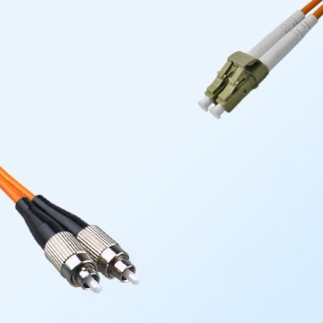 LC FC Duplex Jumper Cable OM1 62.5/125 Multimode