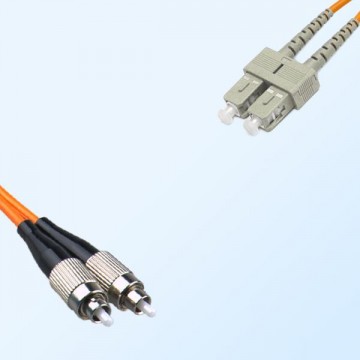 FC SC Duplex Jumper Cable OM1 62.5/125 Multimode