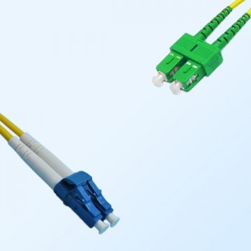 SC/APC LC Duplex Jumper Cable OS2 9/125 Singlemode