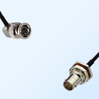 75Ohm BNC Male R/A - BNC Bulkhead Female with O-Ring Cable Assemblies