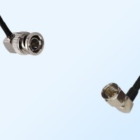 75Ohm BNC Male Right Angle - F Male Right Angle Cable Assemblies