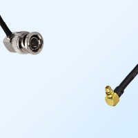 75Ohm MMCX Male Right Angle - BNC Male Right Angle Cable Assemblies