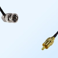 75Ohm BNC Male Right Angle - RCA Male Cable Assemblies