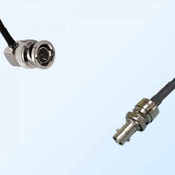 75Ohm HD-BNC/Micro BNC Bulkhead Female - BNC Male R/A Cable