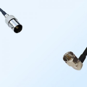 75Ohm BNC Female - F Male Right Angle Cable Assemblies