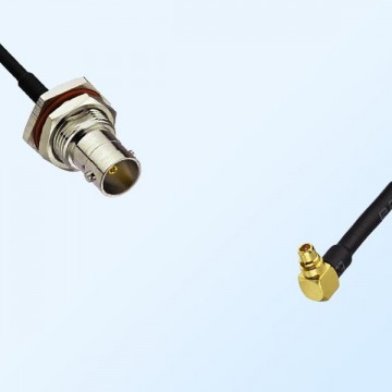 75Ohm MMCX Male R/A - BNC Bulkhead Female with O-Ring Cable Assemblies