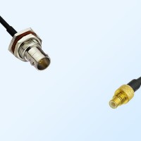 75Ohm BNC Bulkhead Female with O-Ring - SMC Male Cable Assemblies