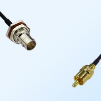 75Ohm BNC Bulkhead Female with O-Ring - RCA Male Cable Assemblies